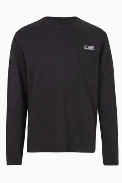 All Saints AllSaints Black Niko Ls Crew T-Shirt -ALLSAINTS Sales unnamed file 517