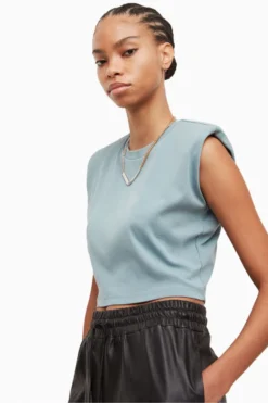 All Saints AllSaints Mika Blue Cropped Tank -ALLSAINTS Sales unnamed file 535 scaled