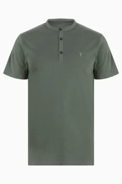 All Saints AllSaints Green Brace Henley T-Shirt -ALLSAINTS Sales unnamed file 581 scaled