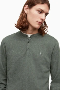 All Saints AllSaints Brace Black Henley T-Shirt -ALLSAINTS Sales unnamed file 585 scaled