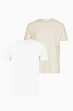 All Saints AllSaints White Figure Short Sleeve Crew T-Shirt Two Pack -ALLSAINTS Sales unnamed file 598
