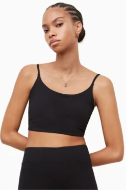 All Saints AllSaints Ariel Black Crop Top