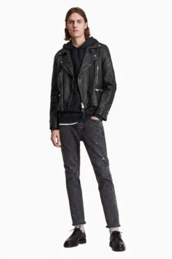 All Saints AllSaints Black Tavis Biker Jacket -ALLSAINTS Sales unnamed file 704 scaled