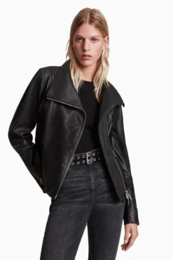 All Saints AllSaints Black Ellis Biker Jacket