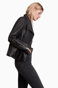 All Saints AllSaints Black Ellis Biker Jacket -ALLSAINTS Sales unnamed file 722 scaled