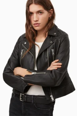 All Saints AllSaints Black Sulby Biker Jacket
