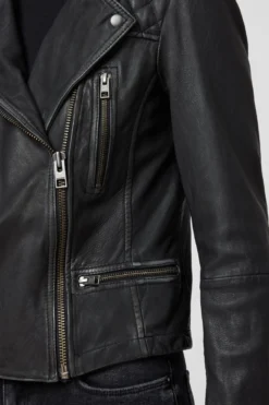 All Saints AllSaints Black Cargo Leather Biker Jacket -ALLSAINTS Sales unnamed file 756 scaled