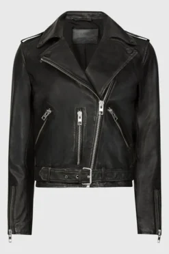 All Saints AllSaints Black Balfern Leather Biker Jacket -ALLSAINTS Sales unnamed file 762