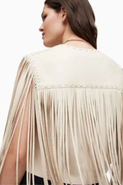 All Saints AllSaints White Astral Tassel Gilet -ALLSAINTS Sales unnamed file 780 scaled