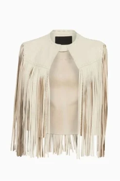 All Saints AllSaints White Astral Tassel Gilet -ALLSAINTS Sales unnamed file 782