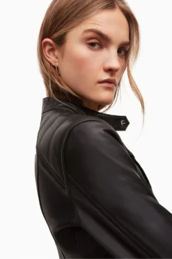 All Saints AllSaints Black Neve Tab Neck Biker Jacket 7 All Saints AllSaints Black Neve Tab Neck Biker Jacket -ALLSAINTS Sales unnamed file 788 scaled