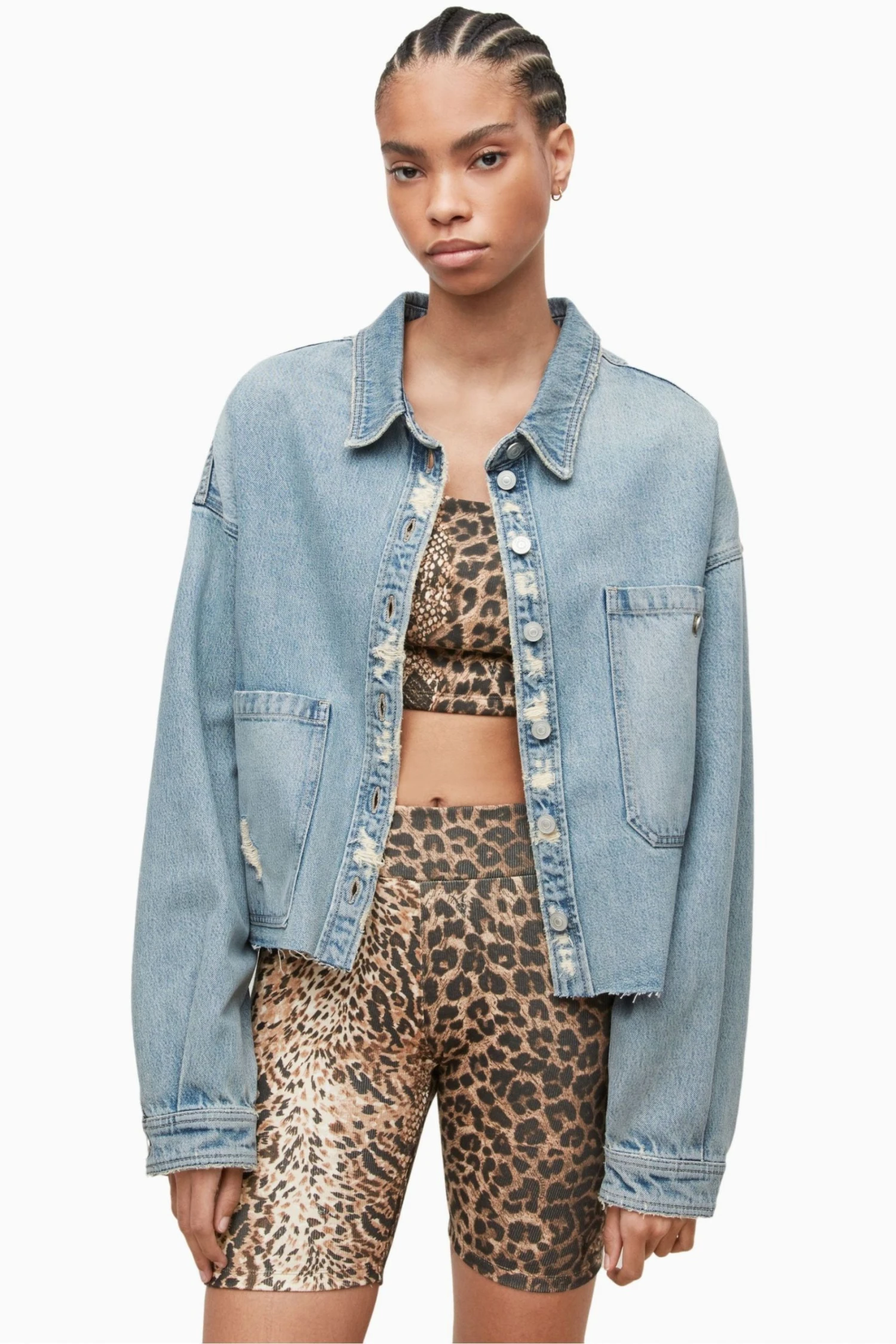 All Saints AllSaints Blue Nicky Shirt Jacket 3 All Saints AllSaints Blue Nicky Shirt Jacket