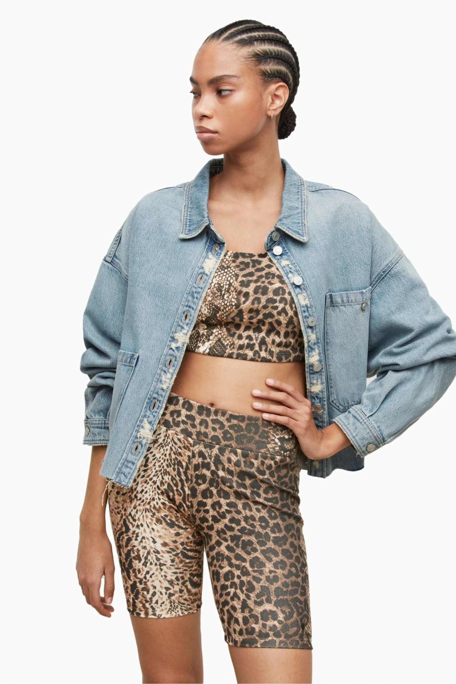 All Saints AllSaints Blue Nicky Shirt Jacket 6 All Saints AllSaints Blue Nicky Shirt Jacket - Image 4