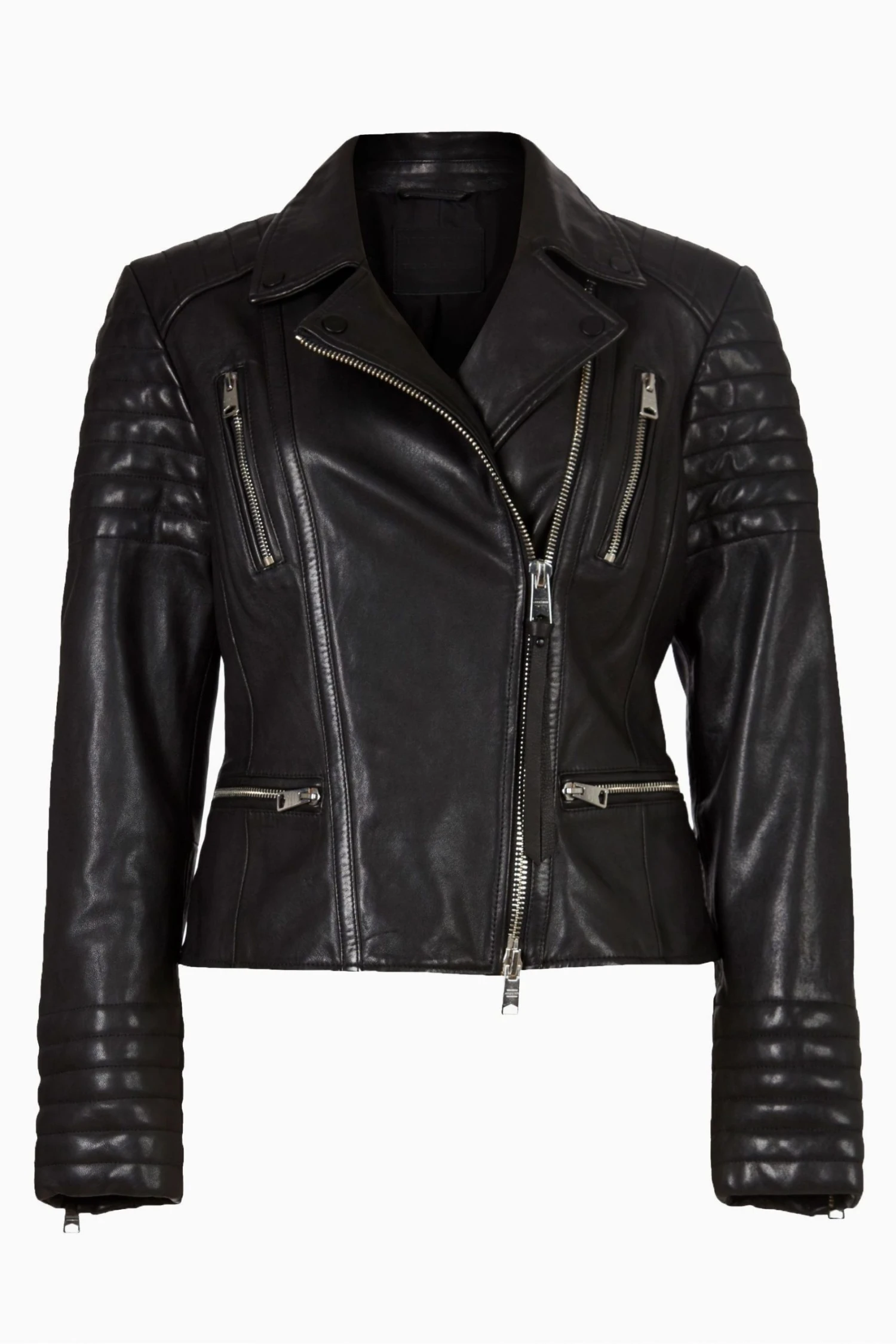All Saints AllSaints Black Leoni Leather Biker Jacket 9 All Saints AllSaints Black Leoni Leather Biker Jacket - Image 7