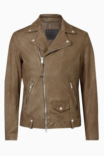 All Saints AllSaints Brown Milo Biker Jacket 10 All Saints AllSaints Brown Milo Biker Jacket - Image 8