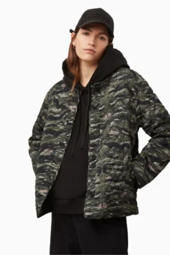 All Saints Green Hallie Liner Jacket