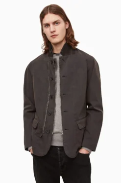 All Saints AllSaints Grey Leahurst Blazer