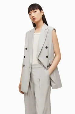 All Saints AllSaints Grey Hanah Blazer
