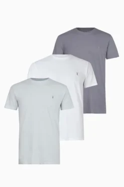 All Saints AllSaints Blue Tonic Short Sleeves Crew T-Shirt 3 Pack -ALLSAINTS Sales unnamed file 86