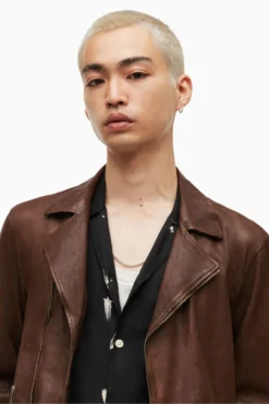 All Saints AllSaints Rio Biker Brown Jacket -ALLSAINTS Sales unnamed file 866 scaled