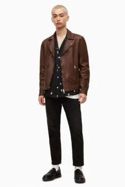 All Saints AllSaints Rio Biker Brown Jacket -ALLSAINTS Sales unnamed file 867 scaled