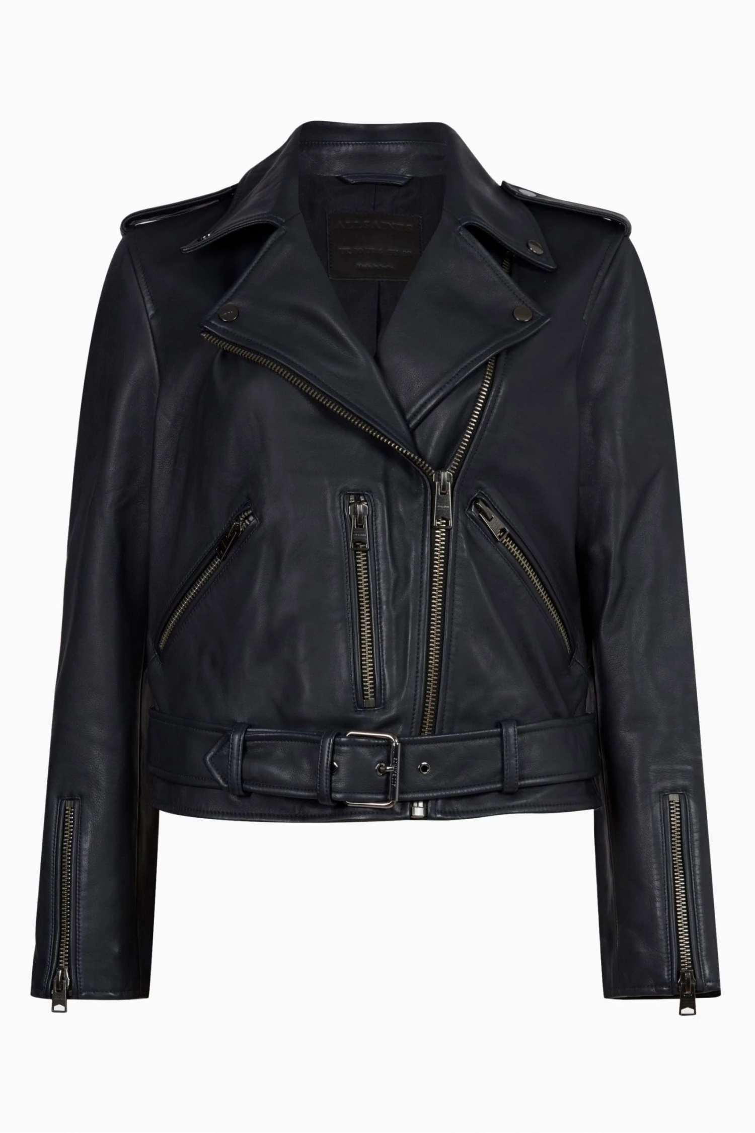 All Saints AllSaints Blue Balfern Biker Jacket 9 All Saints AllSaints Blue Balfern Biker Jacket - Image 7