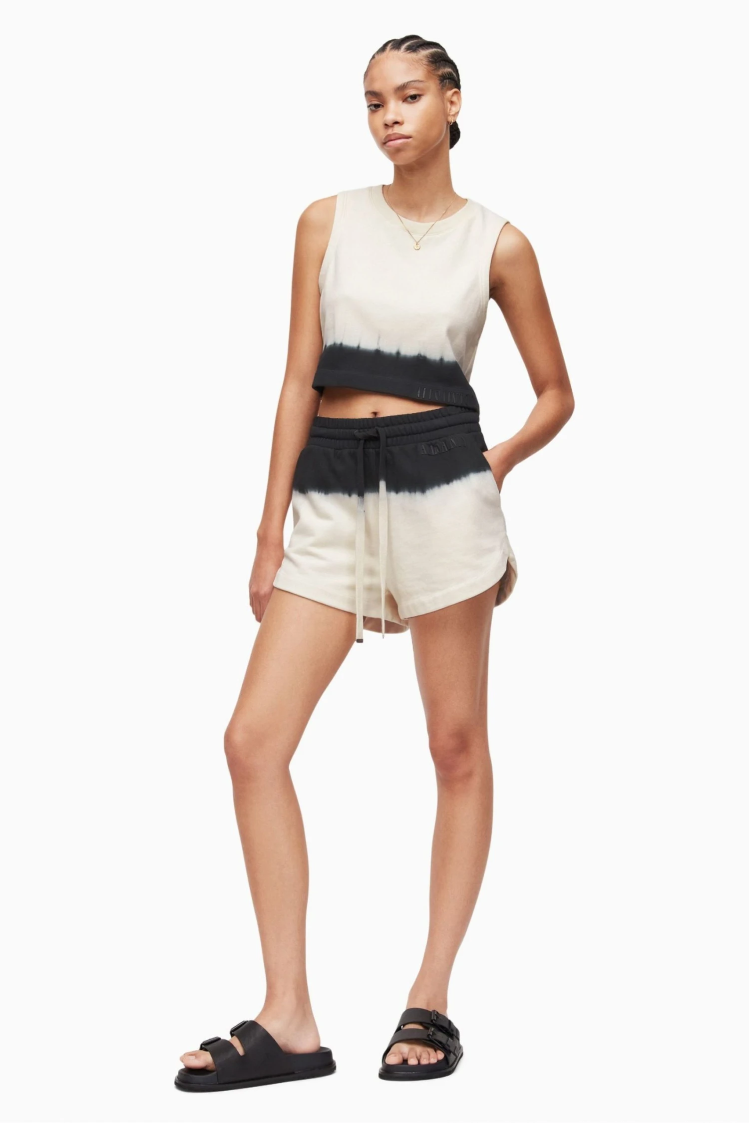 All Saints AllSaints Lila White Ombre Crop Sweatshirt 5 All Saints AllSaints Lila White Ombre Crop Sweatshirt - Image 3