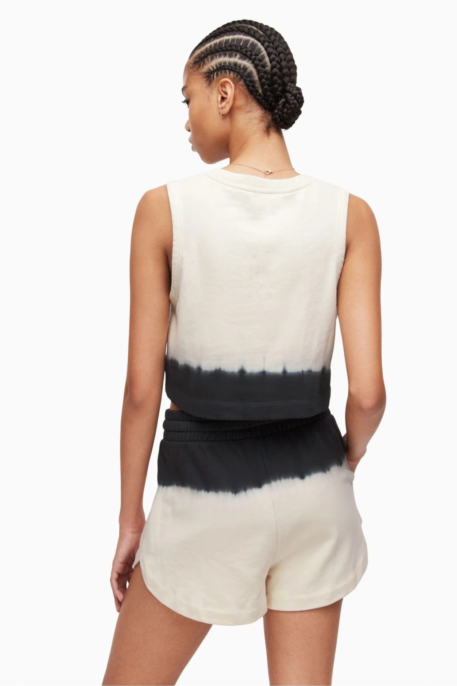 All Saints AllSaints Lila White Ombre Crop Sweatshirt 6 All Saints AllSaints Lila White Ombre Crop Sweatshirt - Image 4