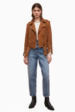 All Saints AllSaints Morgan Brown Suede Biker Jacket -ALLSAINTS Sales unnamed file 906 scaled