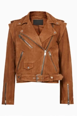 All Saints AllSaints Morgan Brown Suede Biker Jacket -ALLSAINTS Sales unnamed file 907 scaled