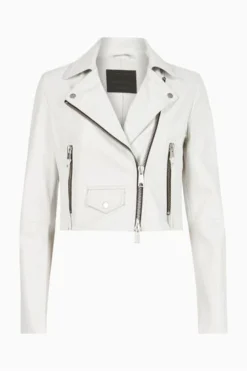 All Saints AllSaints White Elora Biker -ALLSAINTS Sales unnamed file 916