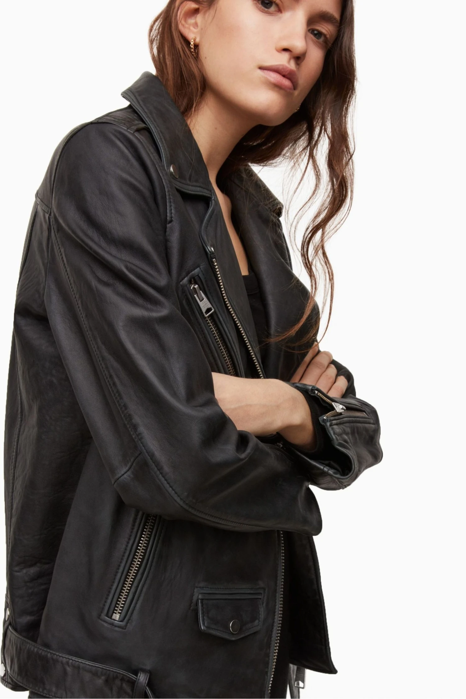 All Saints AllSaints Black Billie Biker Jacket 5 All Saints AllSaints Black Billie Biker Jacket - Image 3