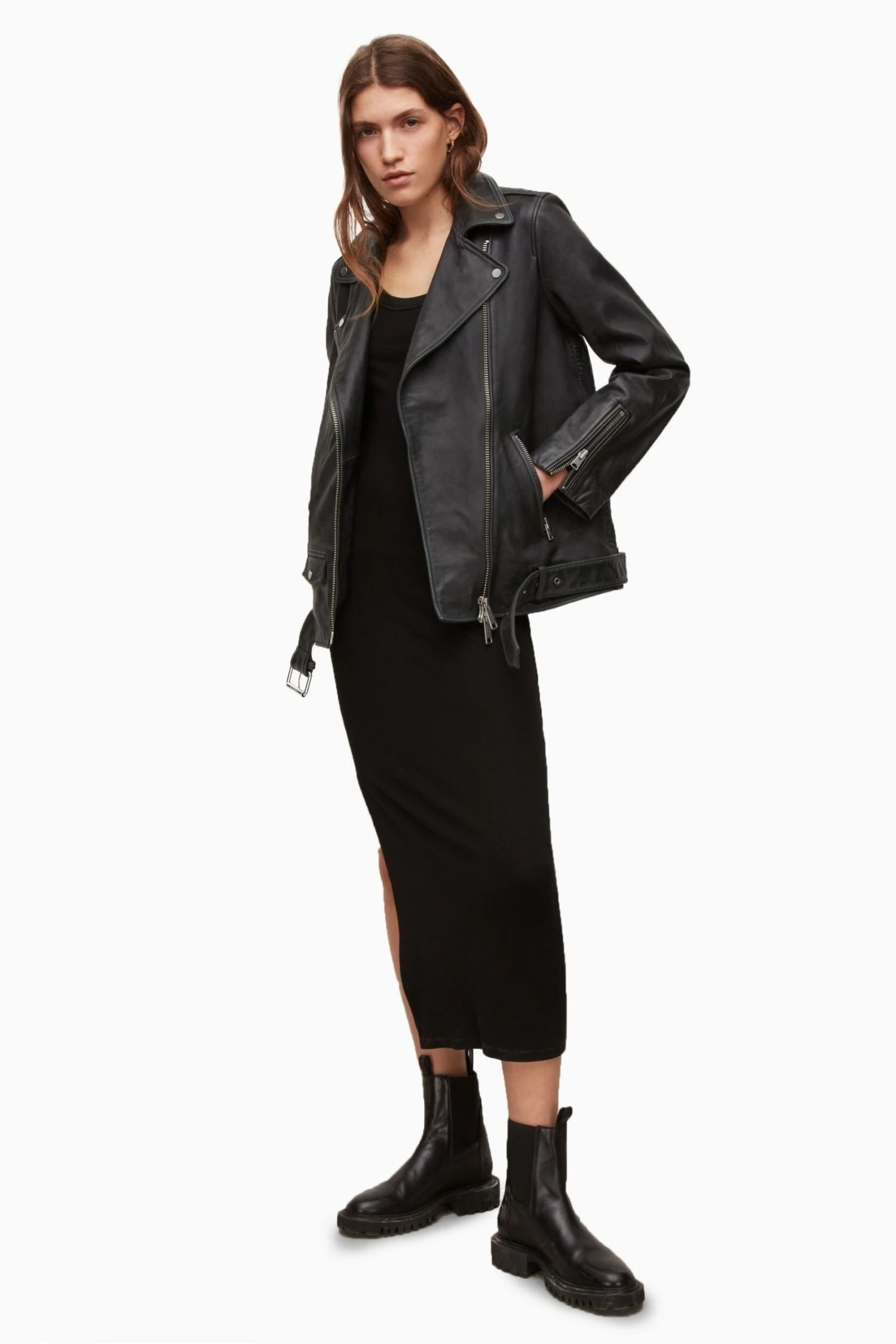 All Saints AllSaints Black Billie Biker Jacket 7 All Saints AllSaints Black Billie Biker Jacket - Image 5