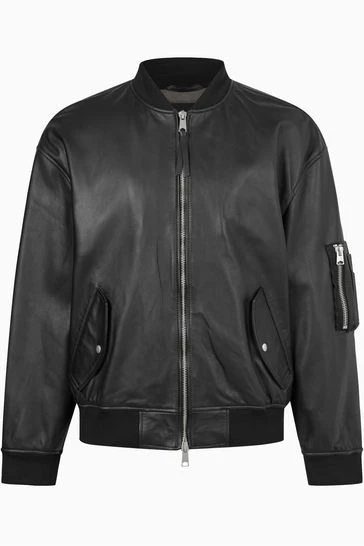 All Saints AllSaints Black Koyo Oversized Bomber Jacket 11 All Saints AllSaints Black Koyo Oversized Bomber Jacket - Image 9