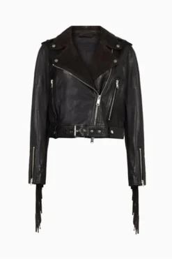 All Saints AllSaints Ayra Black Tassel Jacket 17 All Saints AllSaints Ayra Black Tassel Jacket -ALLSAINTS Sales unnamed file 954