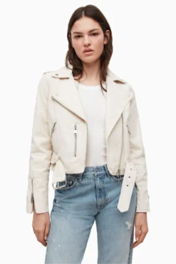 All Saints AllSaints Dessa White Balfern Denim Jacket