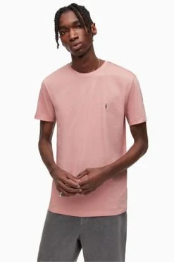 All Saints AllSaints Pink Tonic Short Sleeve Crew T-Shirt -ALLSAINTS Sales unnamed file 98
