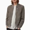 All Saints AllSaints Grey Kemble Bomber Jacket