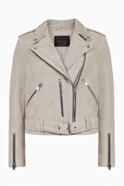 All Saints Womens Grey Suede Balfern Biker Jacket -ALLSAINTS Sales unnamed file 992 scaled